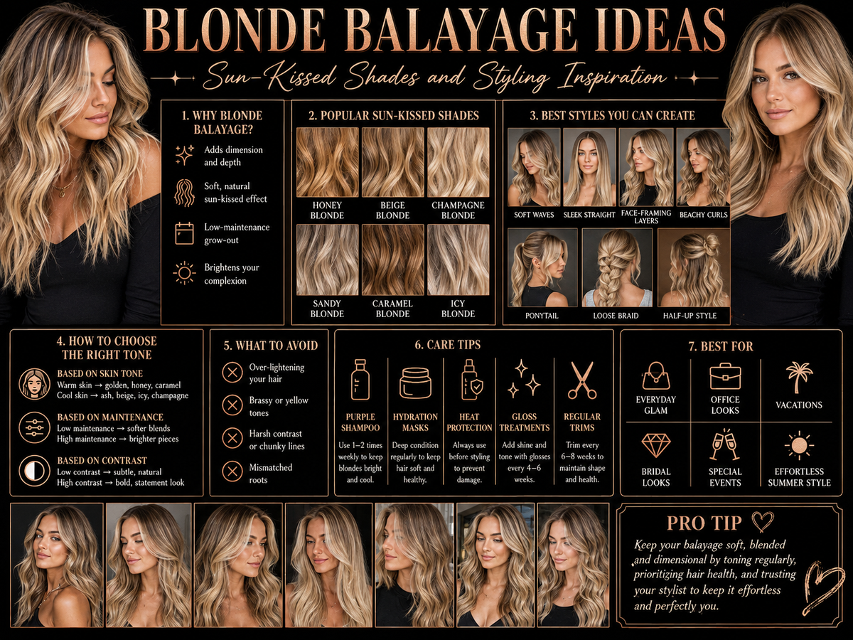 Blonde Balayage Ideas: Sun-Kissed Shades and Styling Inspiration