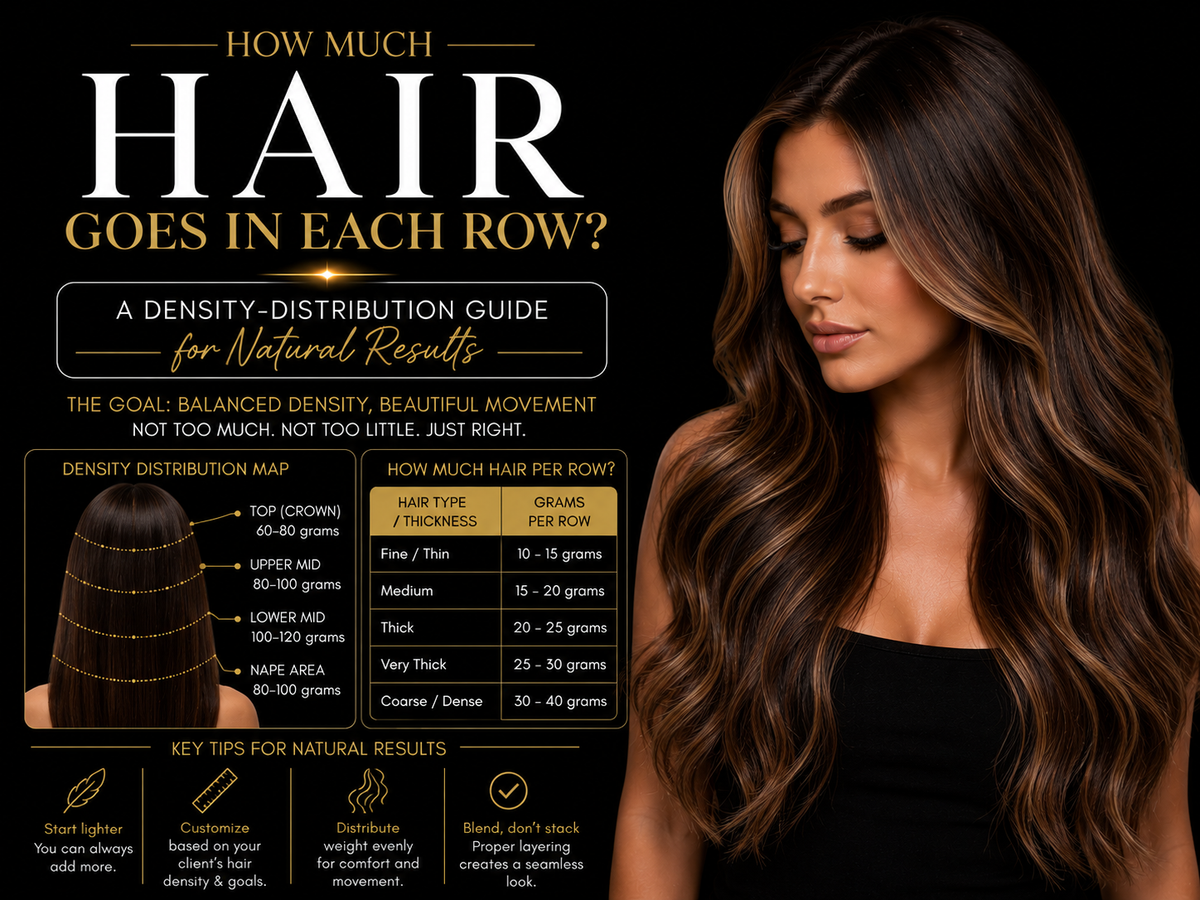 How Much Hair Goes in Each Row? A Density-Distribution Guide for Natural Results