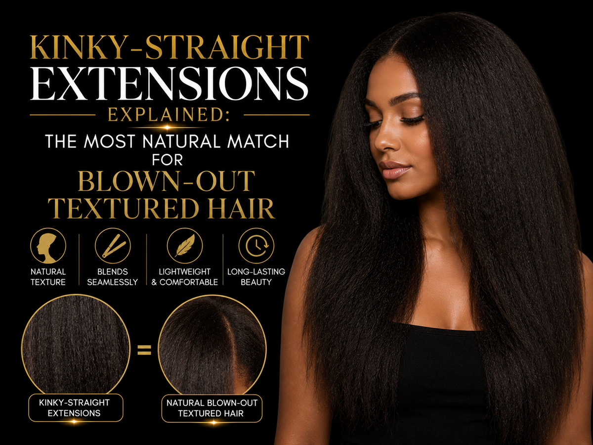 Kinky-Straight Extensions Explained: The Most Natural Match for Blown-Out Textured Hair