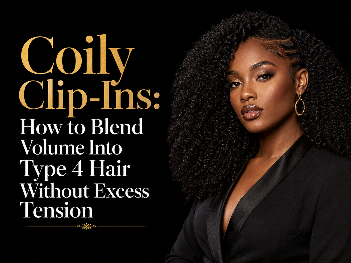 Coily Clip-Ins: How to Blend Volume Into Type 4 Hair Without Excess Tension