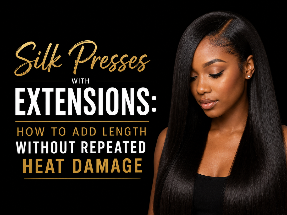 Silk Presses with Extensions: How to Add Length Without Repeated Heat Damage