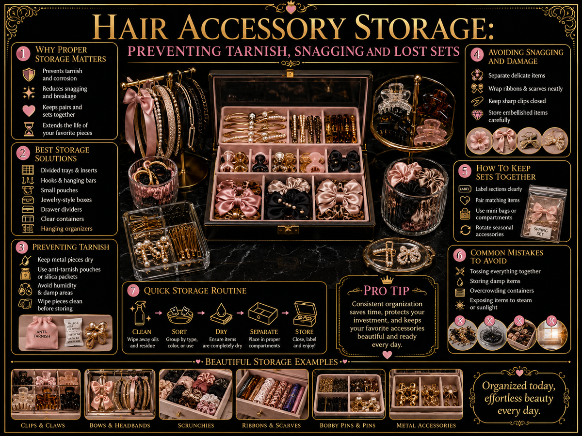 Hair Accessory Storage: Preventing Tarnish, Snagging and Lost Sets