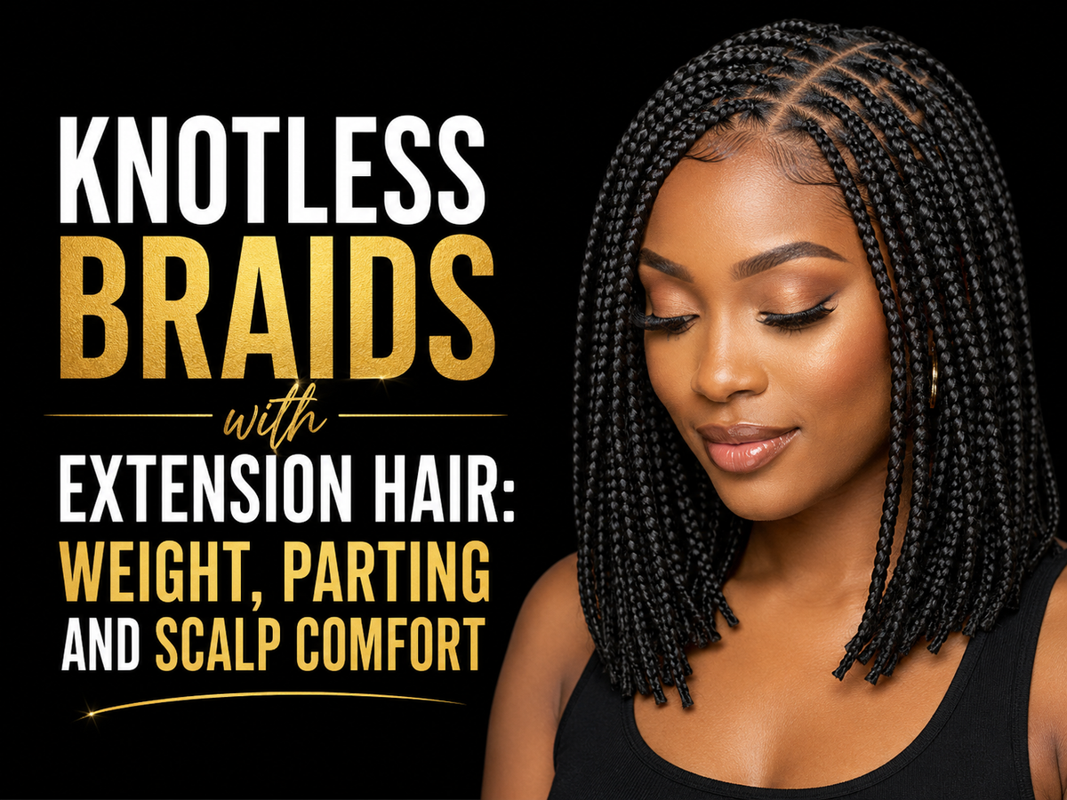 Knotless Braids with Extension Hair: Weight, Parting and Scalp Comfort