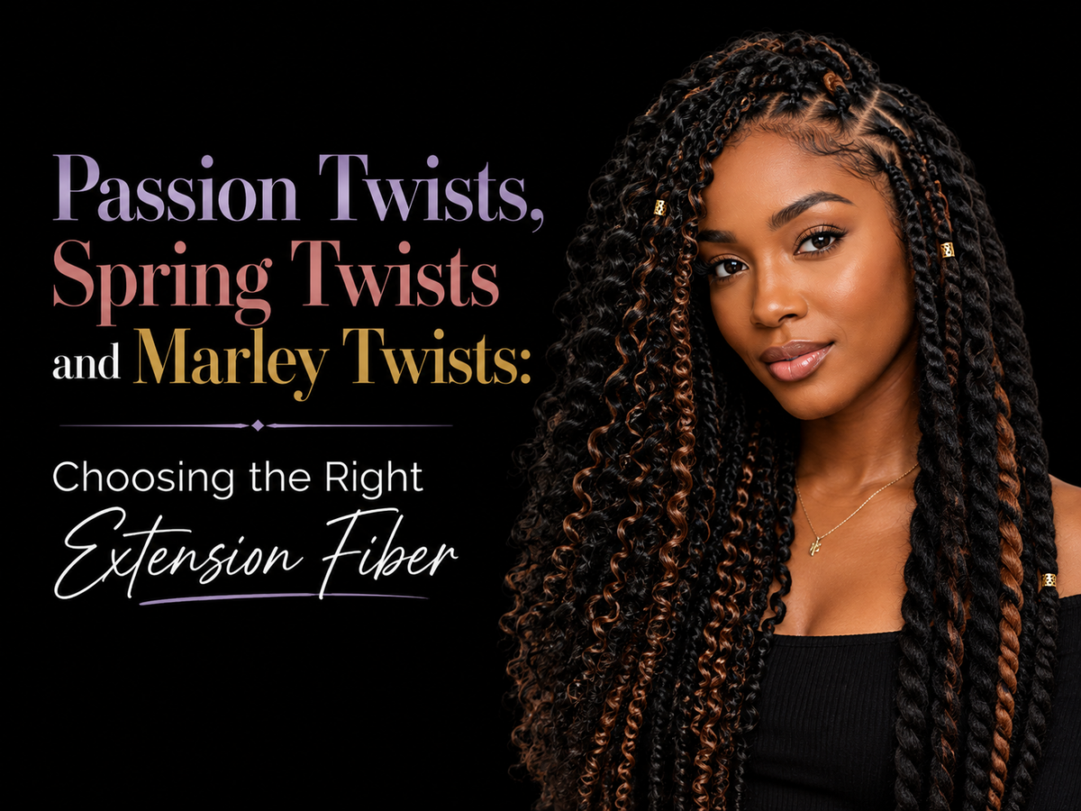 Passion Twists, Spring Twists and Marley Twists: Choosing the Right Extension Fiber