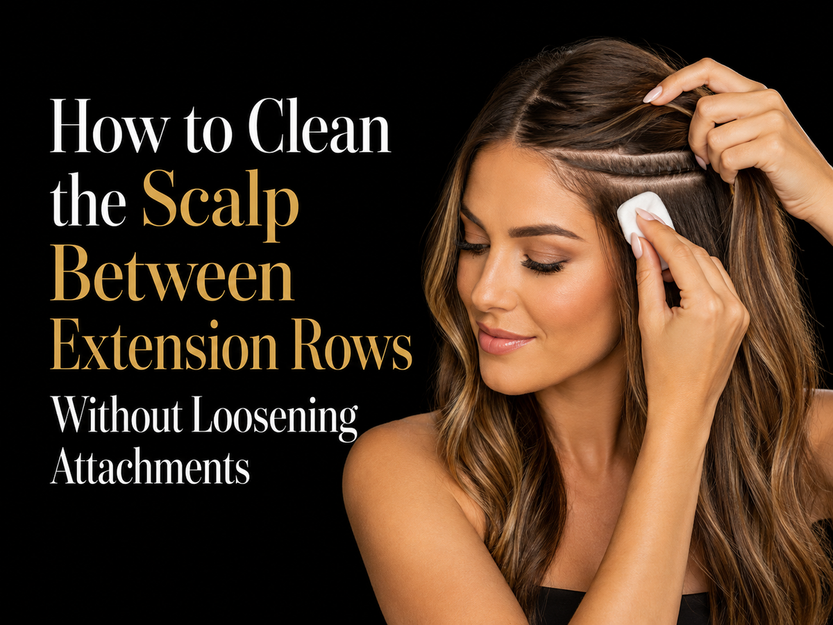 How to Clean the Scalp Between Extension Rows Without Loosening Attachments