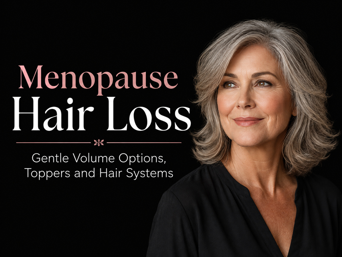 Menopause Hair Loss: Gentle Volume Options, Toppers and Hair Systems