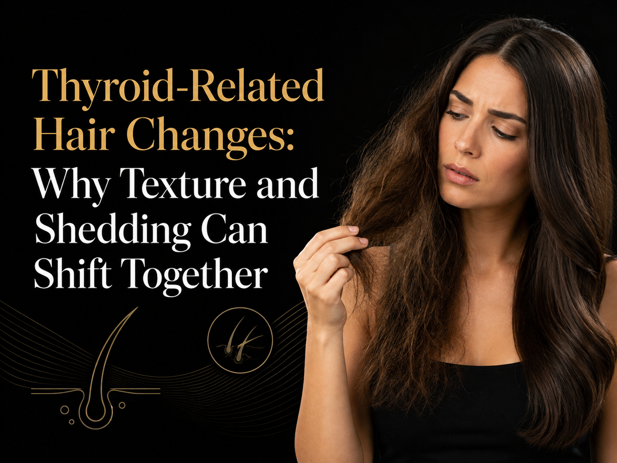 Thyroid-Related Hair Changes: Why Texture and Shedding Can Shift Together