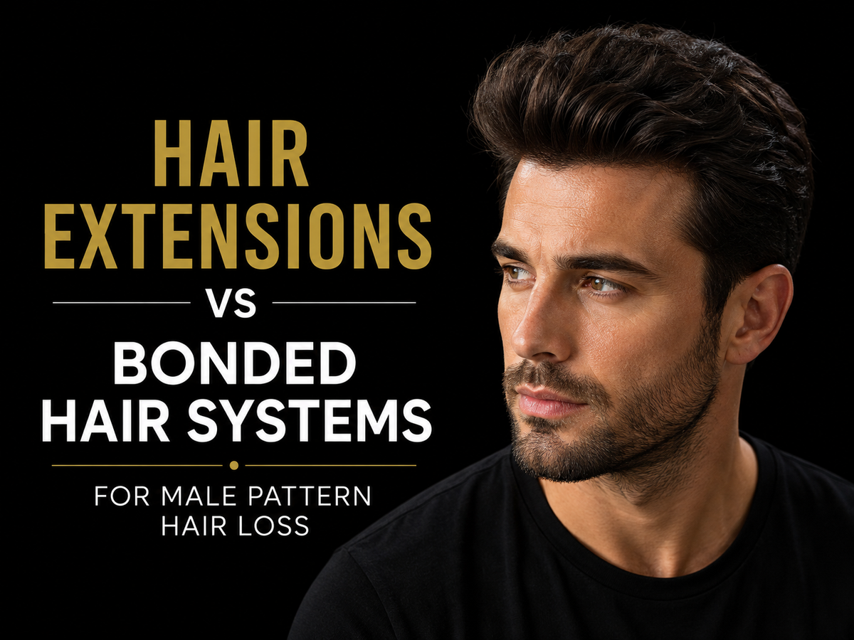 Hair Extensions vs Bonded Hair Systems for Male Pattern Hair Loss