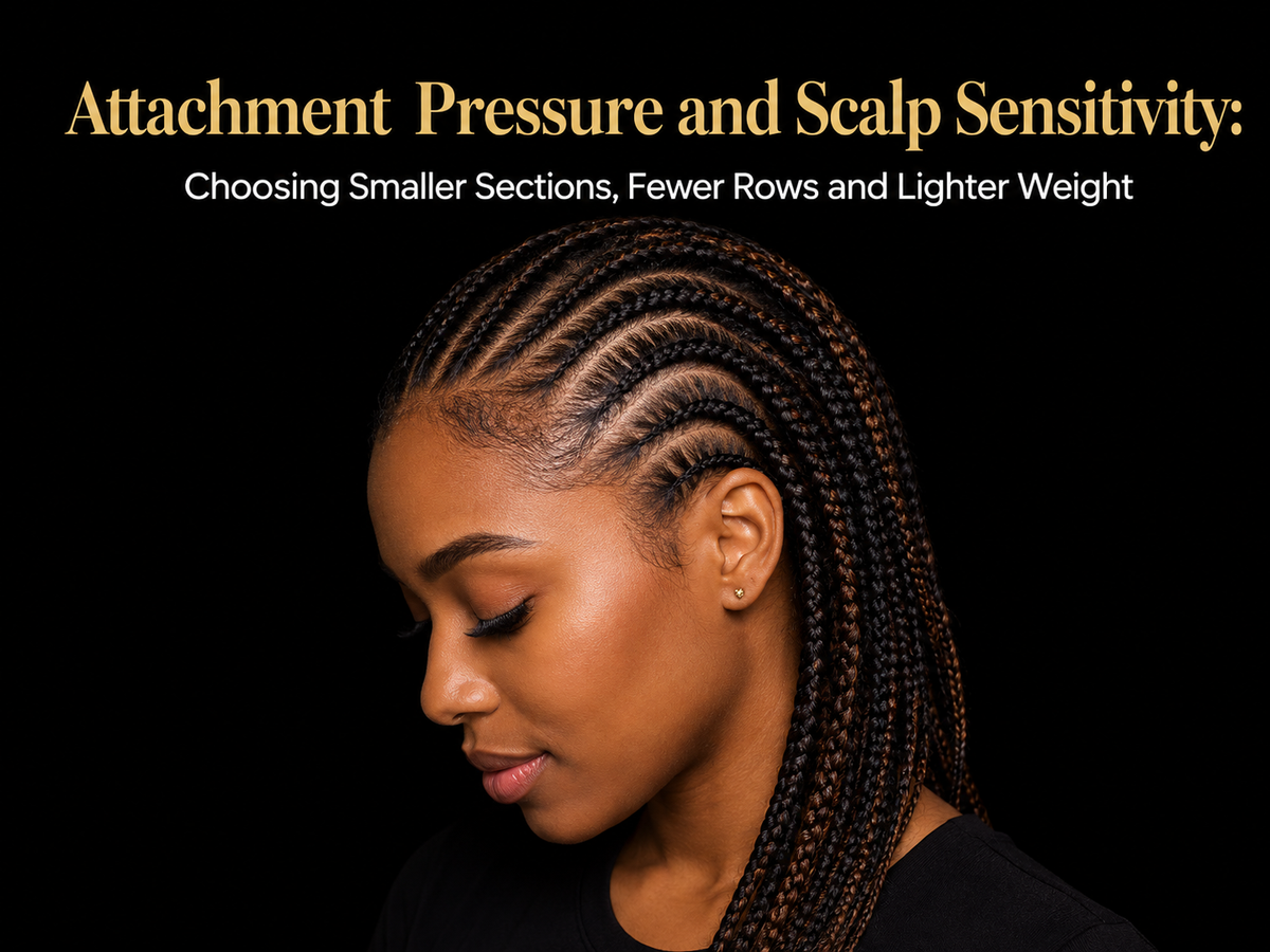 Attachment Pressure and Scalp Sensitivity: Choosing Smaller Sections, Fewer Rows and Lighter Weight