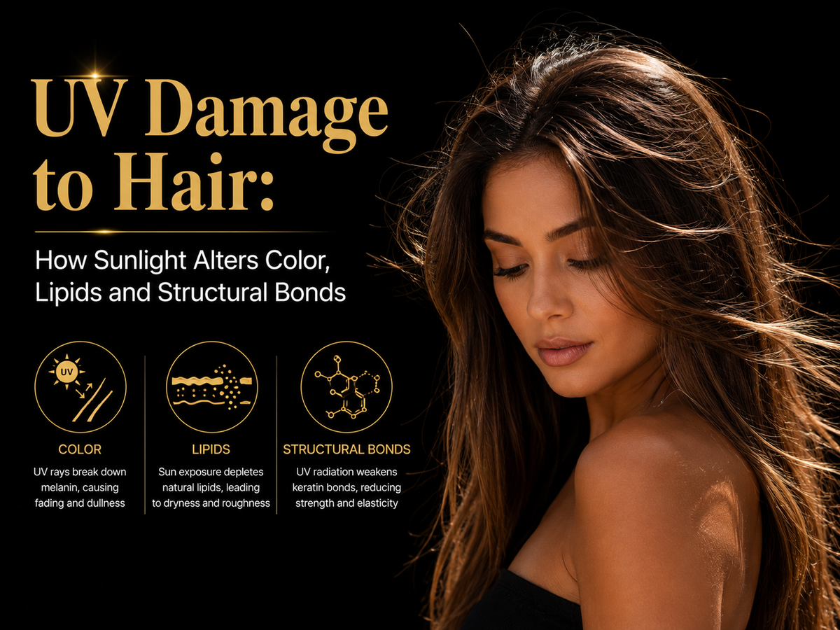 UV Damage to Hair: How Sunlight Alters Color, Lipids and Structural Bonds