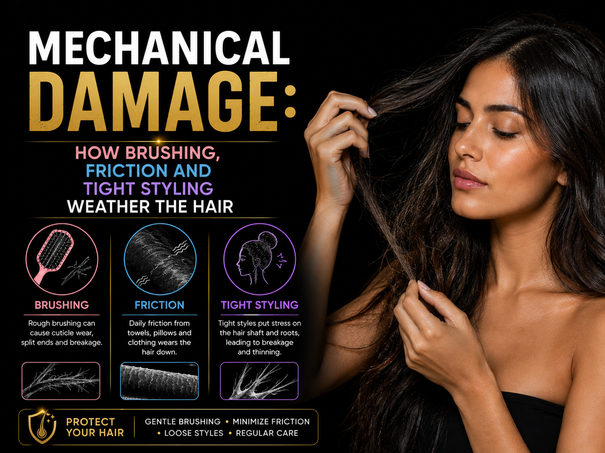 Mechanical Damage: How Brushing, Friction and Tight Styling Weather the Hair