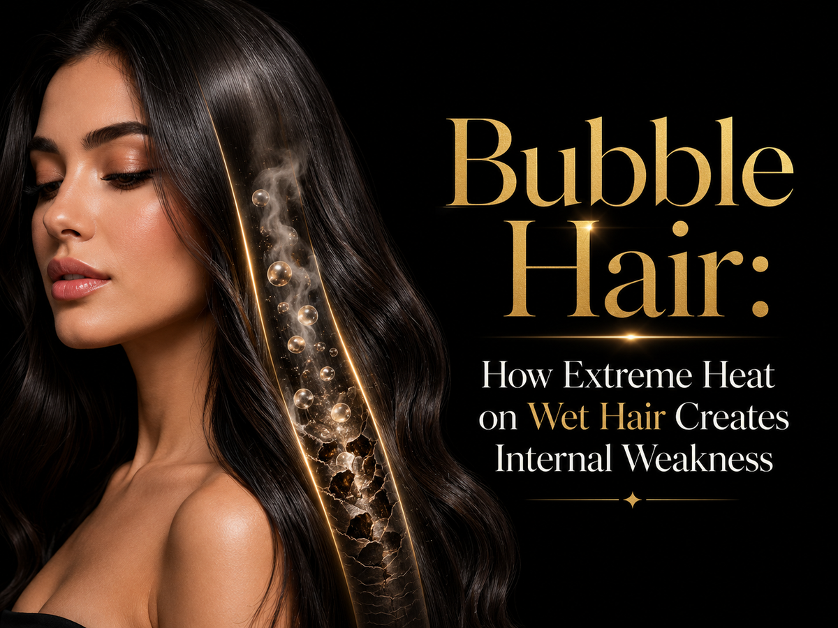 Bubble Hair: How Extreme Heat on Wet Hair Creates Internal Weakness