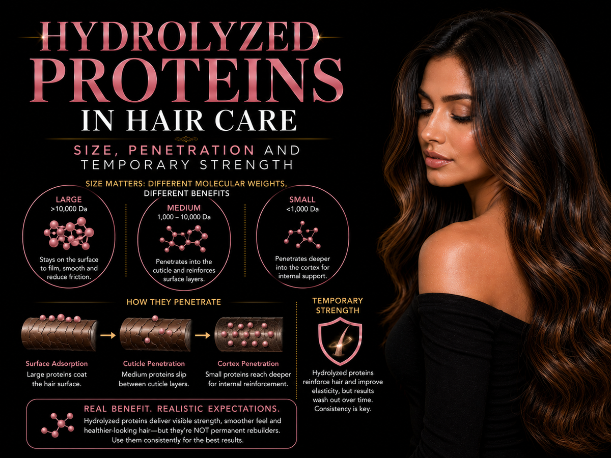 Hydrolyzed Proteins in Hair Care: Size, Penetration and Temporary Strength