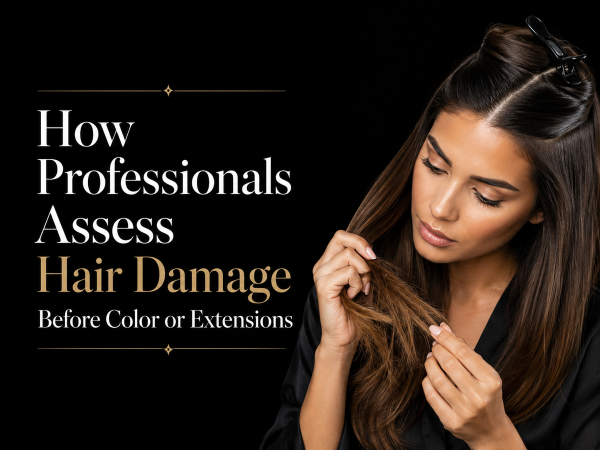 How Professionals Assess Hair Damage Before Color or Extensions