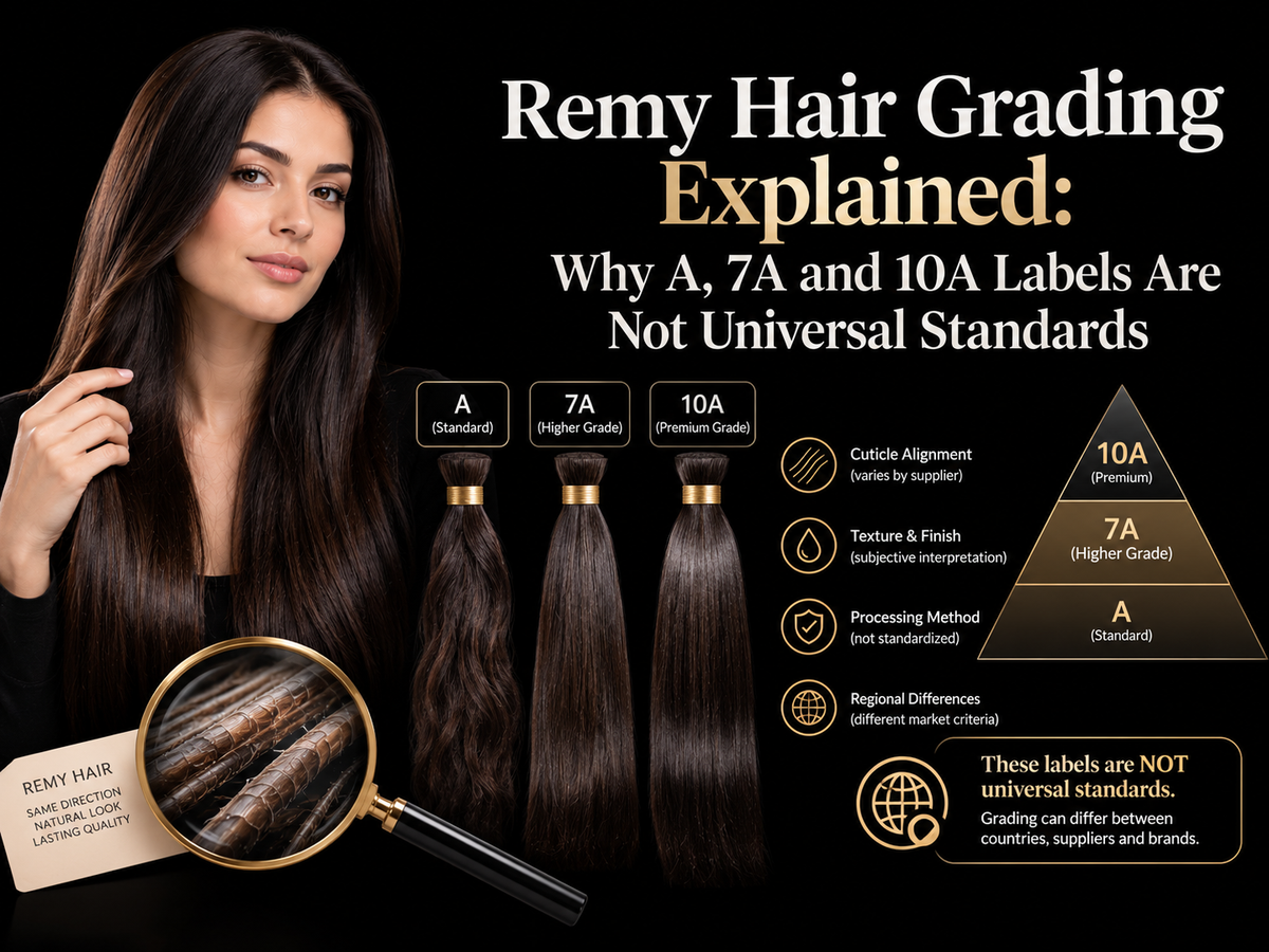 Remy Hair Grading Explained: Why A, 7A and 10A Labels Are Not Universal Standards
