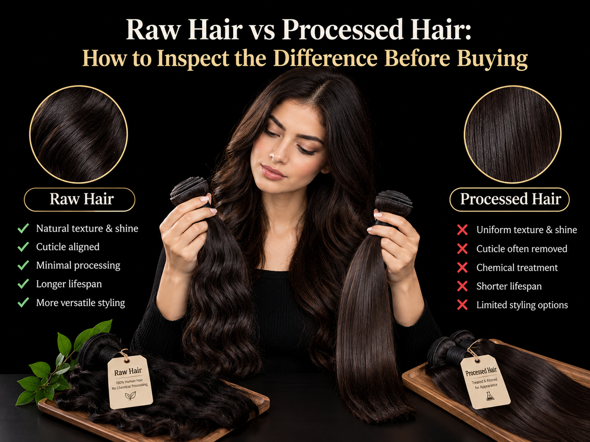 Raw Hair vs Processed Hair: How to Inspect the Difference Before Buying