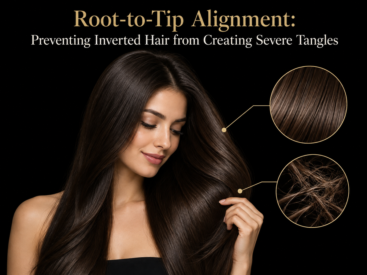 Root-to-Tip Alignment: Preventing Inverted Hair from Creating Severe Tangles