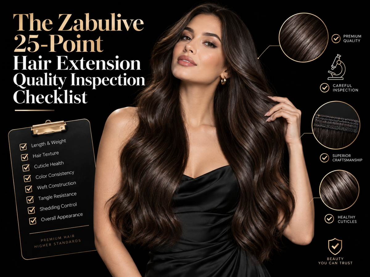The Zabulive 25-Point Hair Extension Quality Inspection Checklist