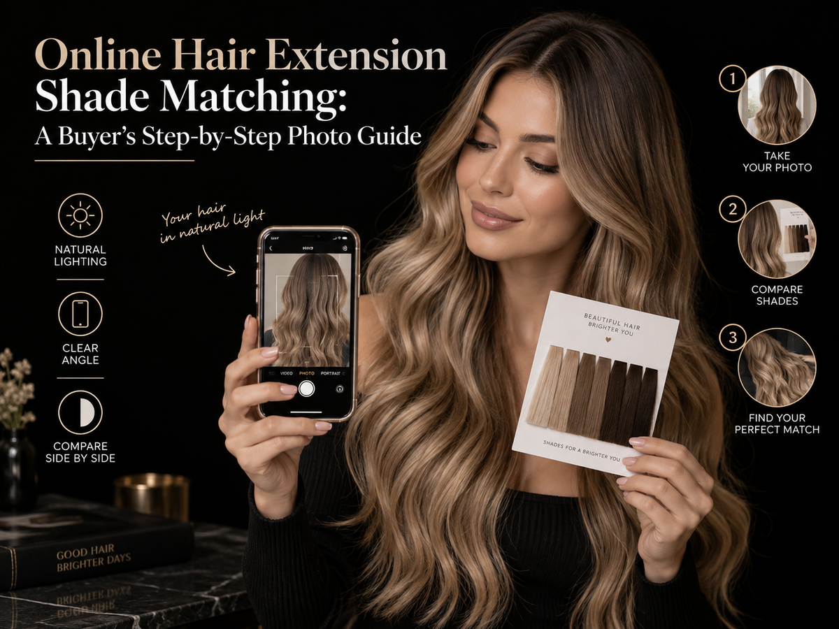 Online Hair Extension Shade Matching: A Buyer’s Step-by-Step Photo Guide