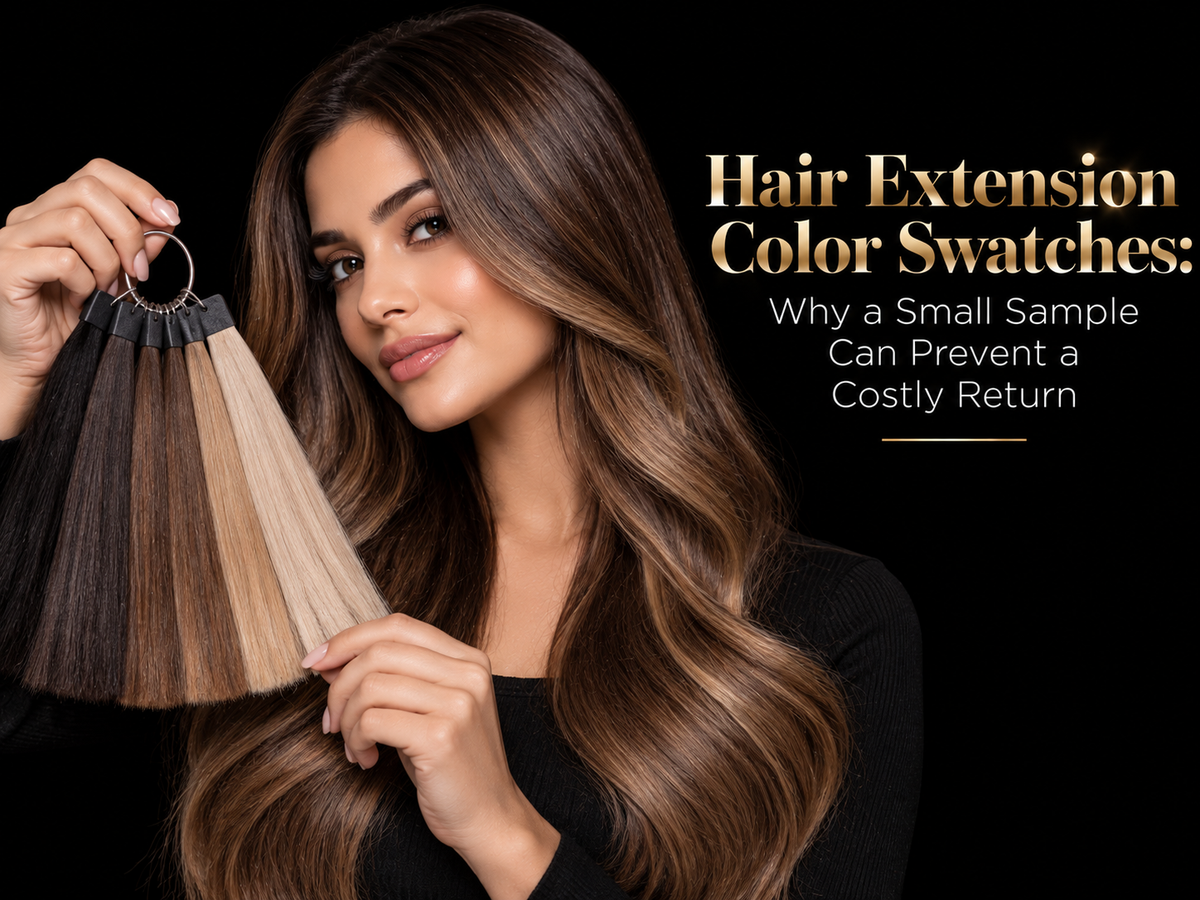 Hair Extension Color Swatches: Why a Small Sample Can Prevent a Costly Return