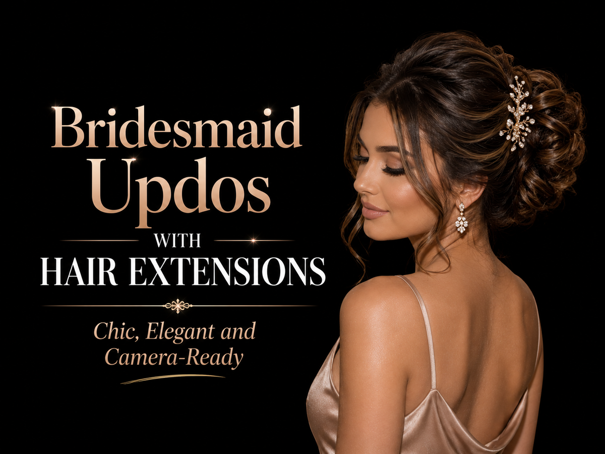 Bridesmaid Updos with Hair Extensions: Chic, Elegant and Camera-Ready