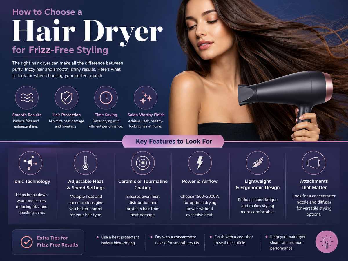 How to Choose a Hair Dryer for Frizz-Free Styling