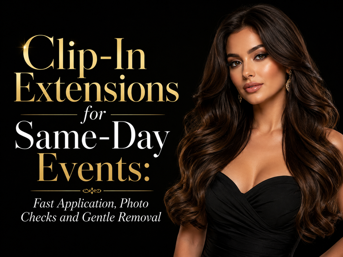 Clip-In Extensions for Same-Day Events: Fast Application, Photo Checks and Gentle Removal