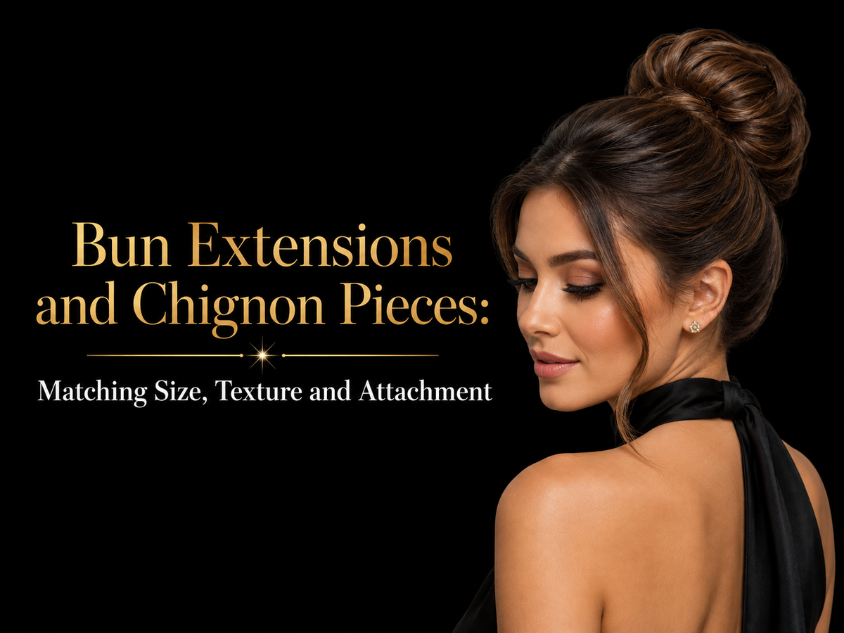 Bun Extensions and Chignon Pieces: Matching Size, Texture and Attachment