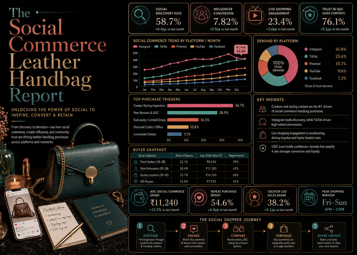The Social Commerce Leather Handbag Report