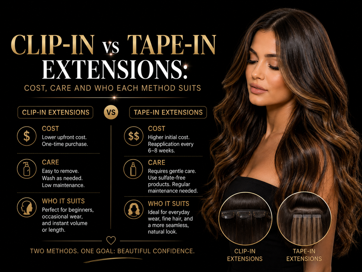 Clip-In vs Tape-In Extensions: Cost, Care and Who Each Method Suits