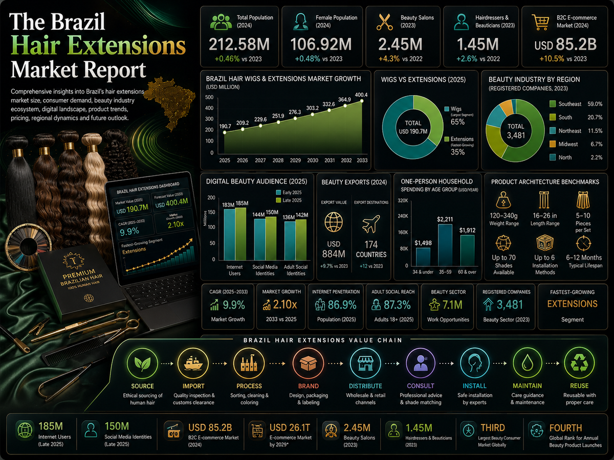 The Brazil Hair Extensions Market Report