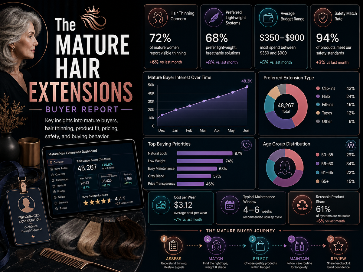 The Mature Hair Extensions Buyer Report