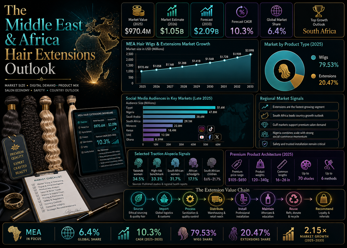 The Middle East &amp; Africa Hair Extensions Outlook