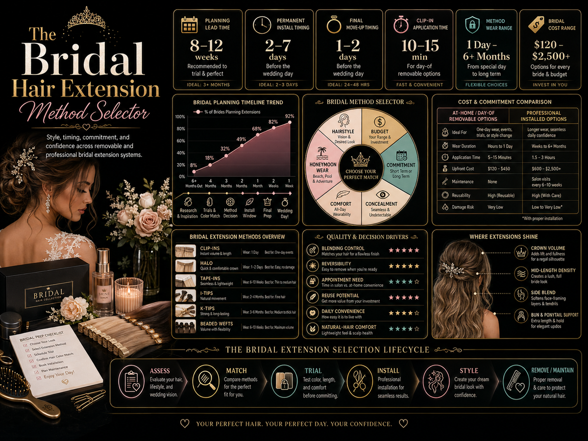 The Bridal Hair Extension Method Selector