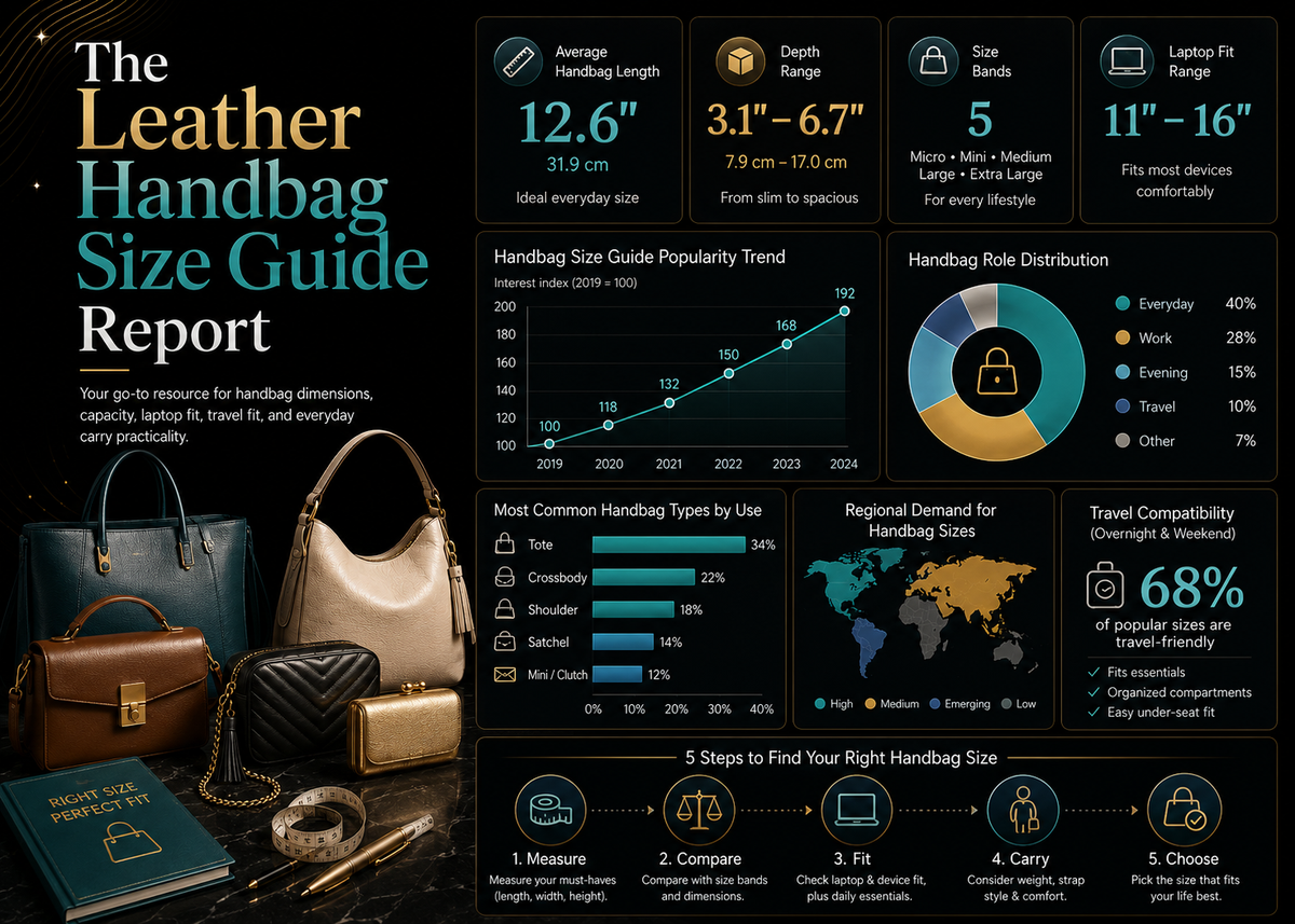 The Leather Handbag Size Guide Report