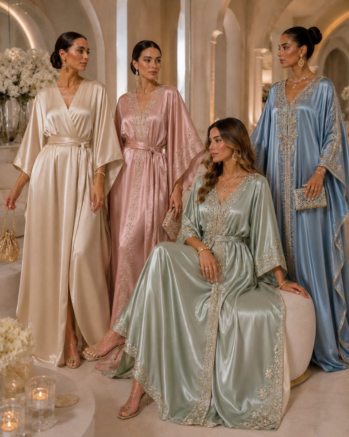 Silk Satin Kaftan