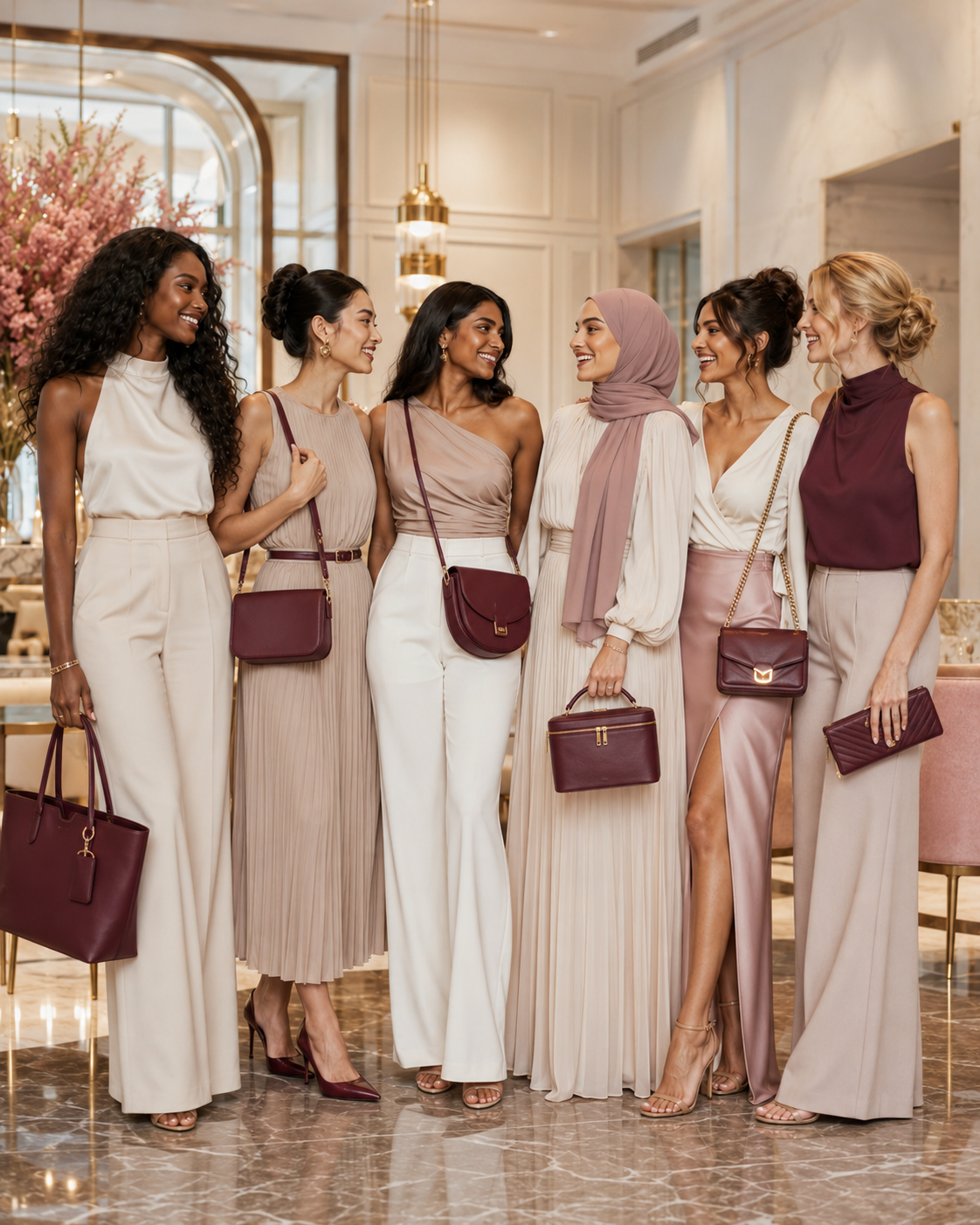 Burgundy Leather Bags