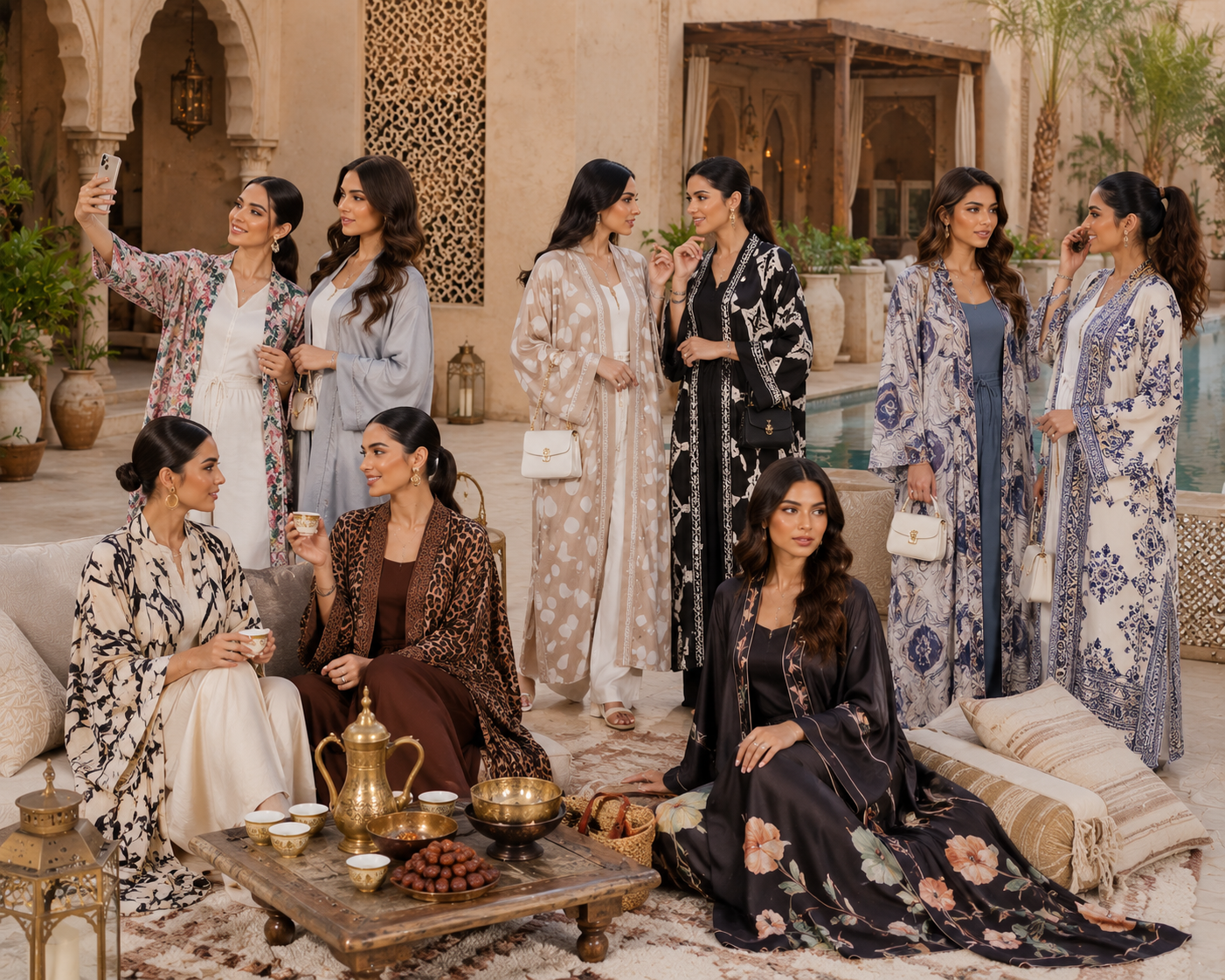 Printed Abaya