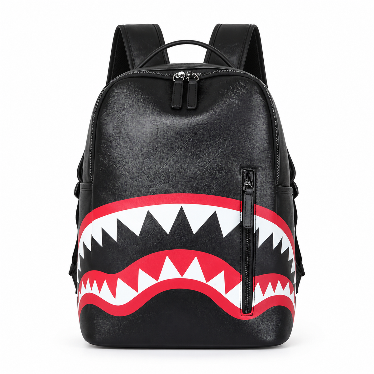 Black Shark Mouth Graphic Everyday Backpack-3