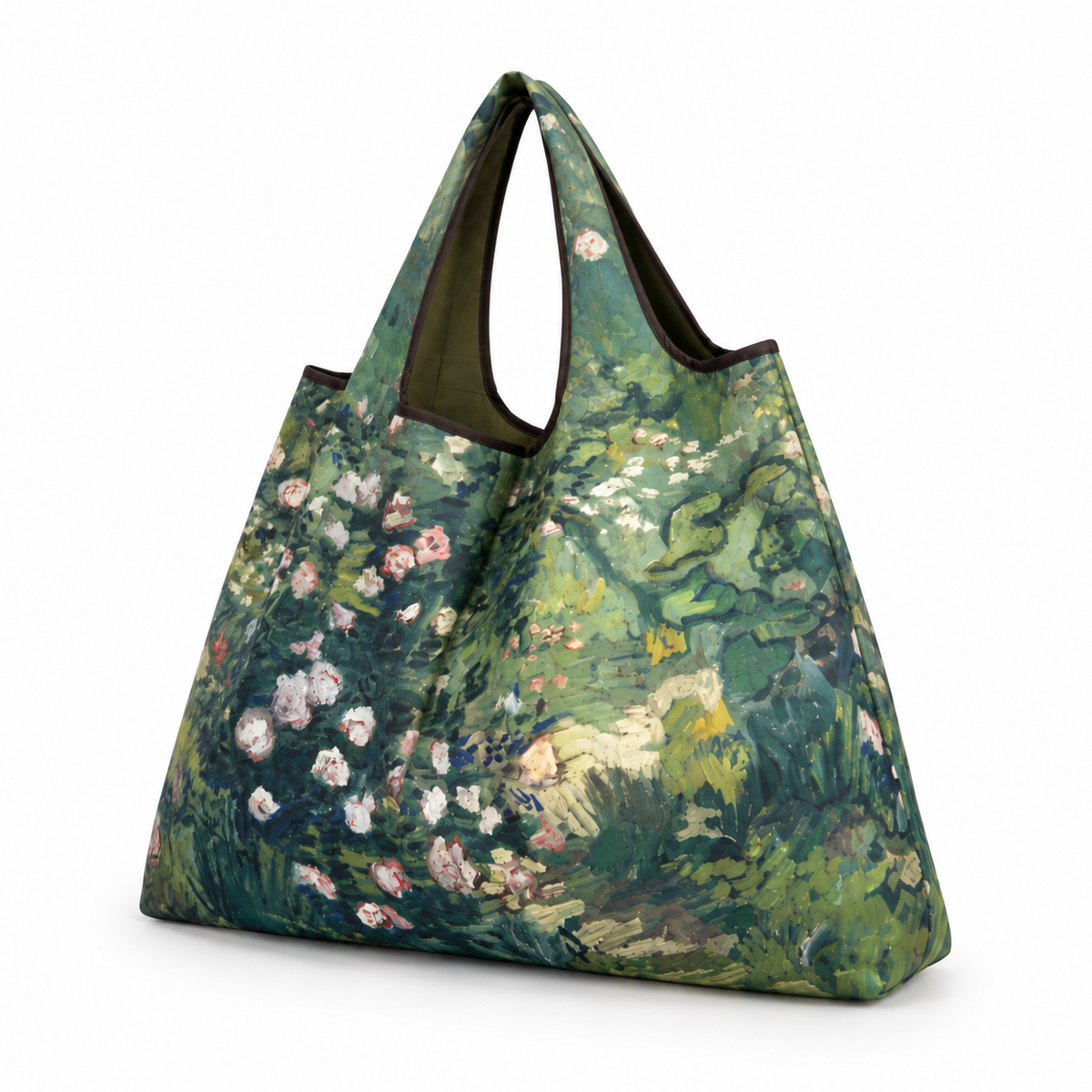 Impressionist Floral Garden Oversized Tote Bag-3