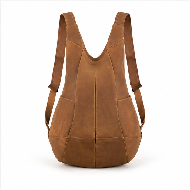 Brown Leather Sling Backpack Everyday Carry-4
