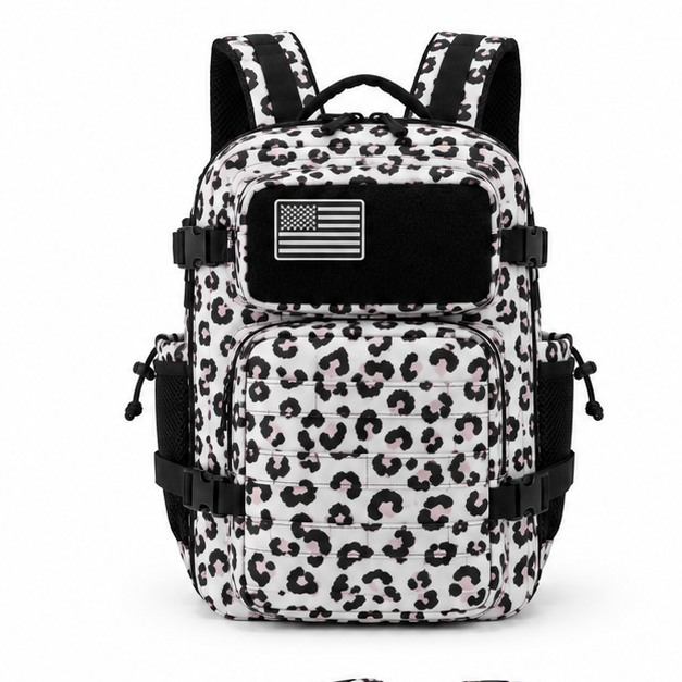 Leopard Print Tactical Backpack 25L Capacity-4