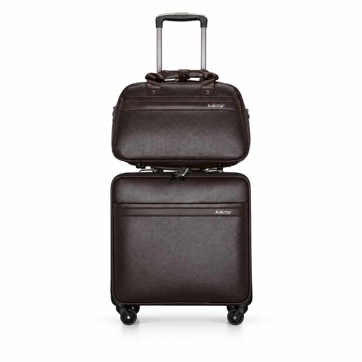 Dark Brown Trolley Suitcase Travel Set-4