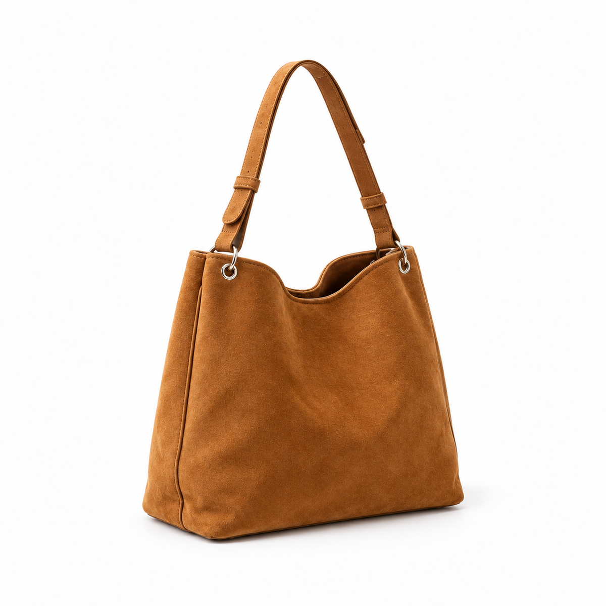 Vintage Suede Shoulder Tote Handbag Bag-1