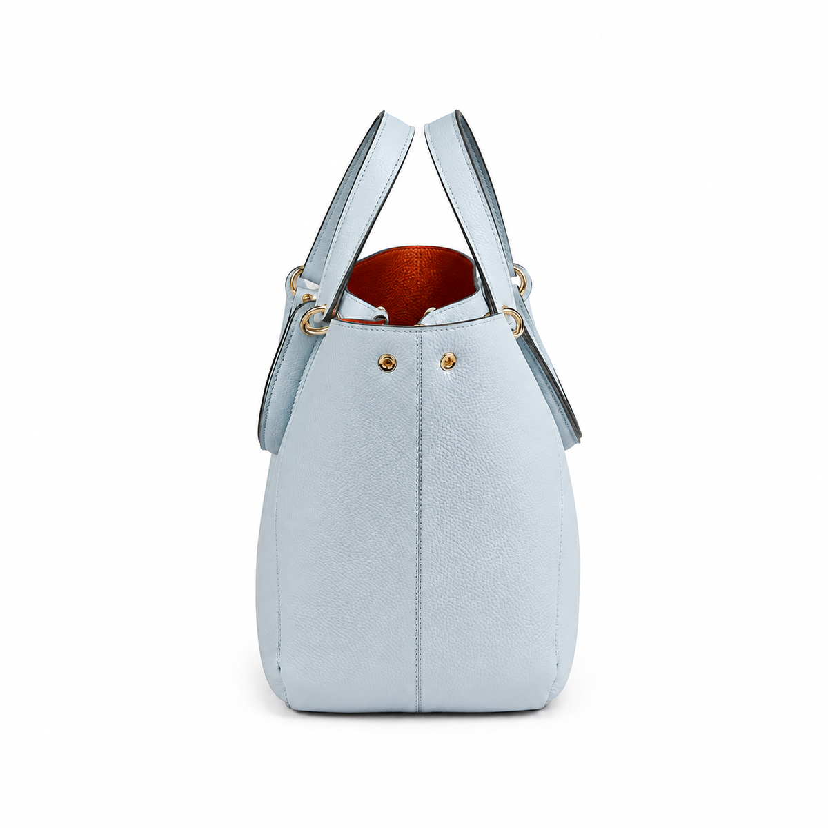 Women’s Light Blue Textured Tote Handbag-3