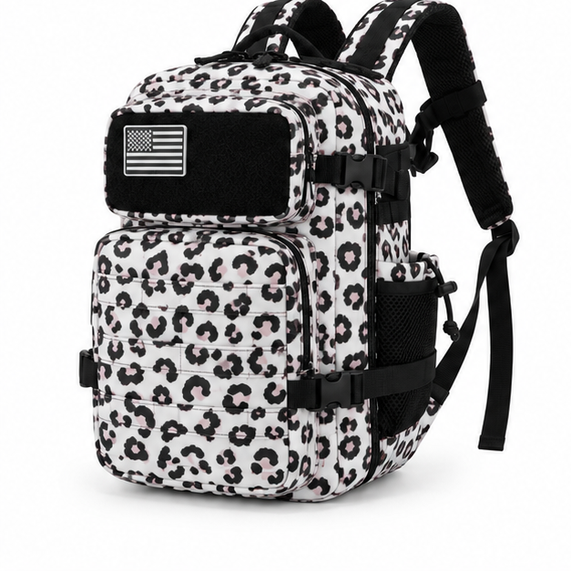 Leopard Print Tactical Backpack 25L Capacity-3