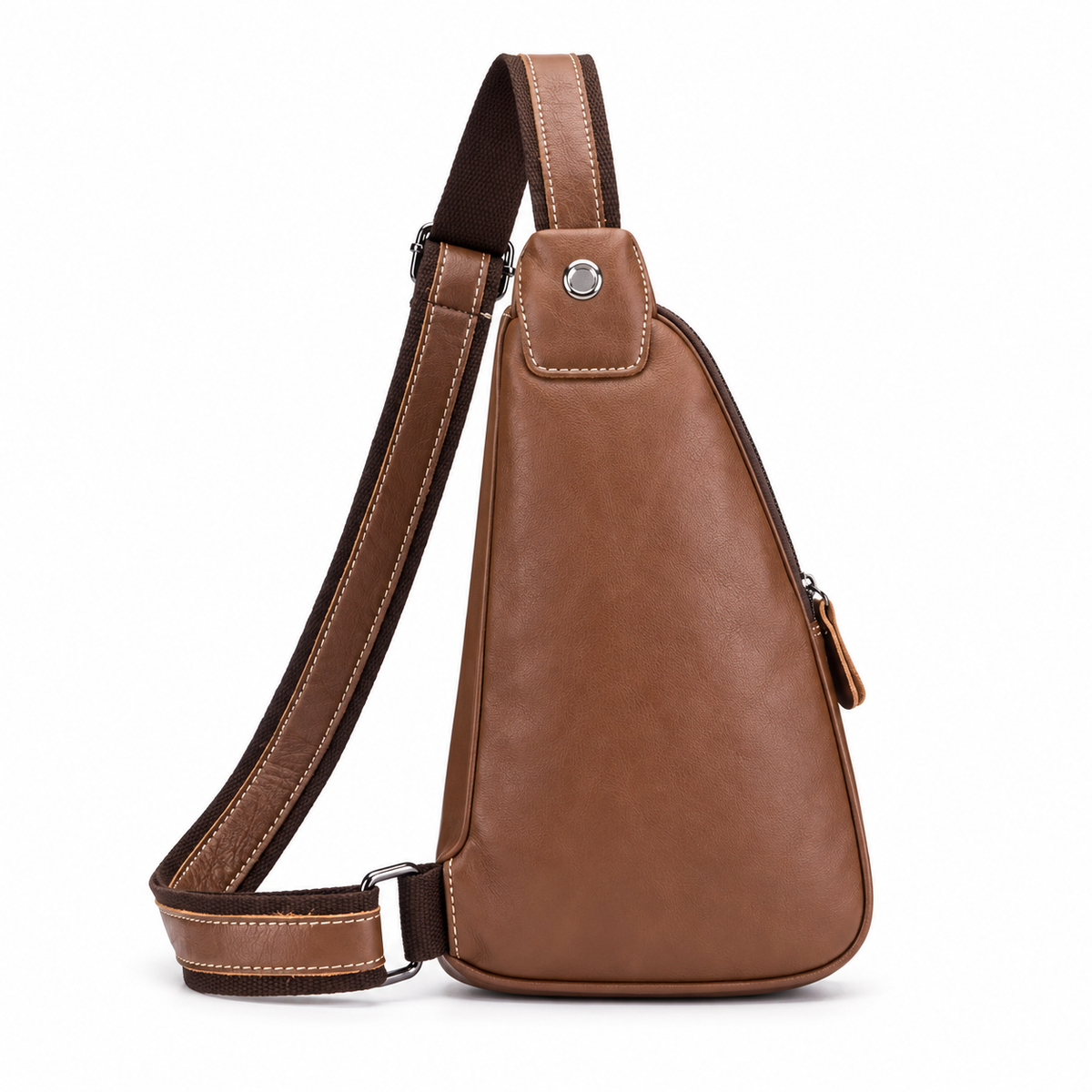Classic Brown Crossbody Sling Chest Bag-3