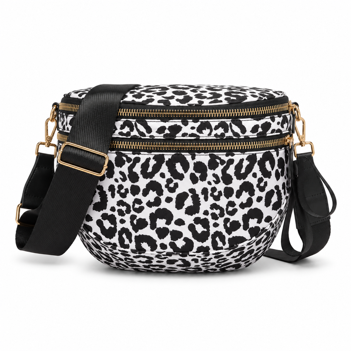 Leopard Print Adjustable Sling Crossbody Bag-4