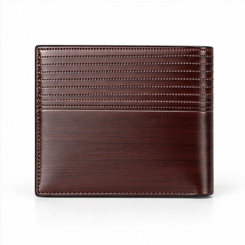 Premium Brown Textured Leather Bifold Wallet-2