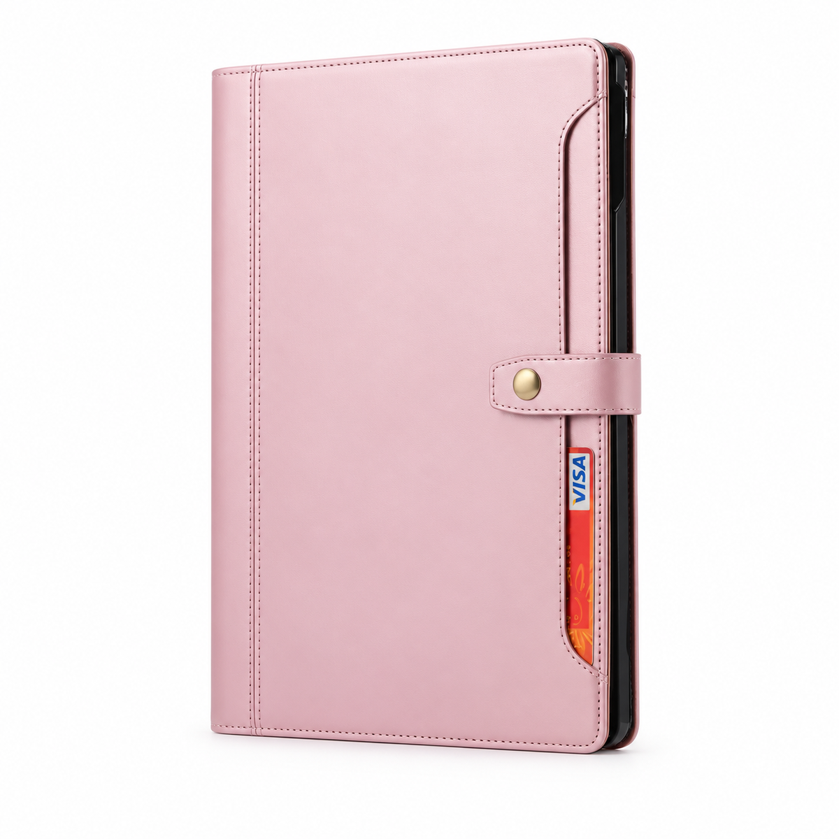 Blush Pink Snap Closure Tablet Folio-3